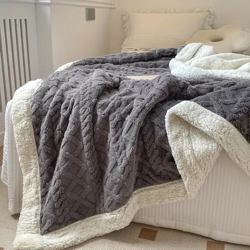 Snuggle Sherpa Throw Blanket Soft Warm Cozy Fleece Blanket