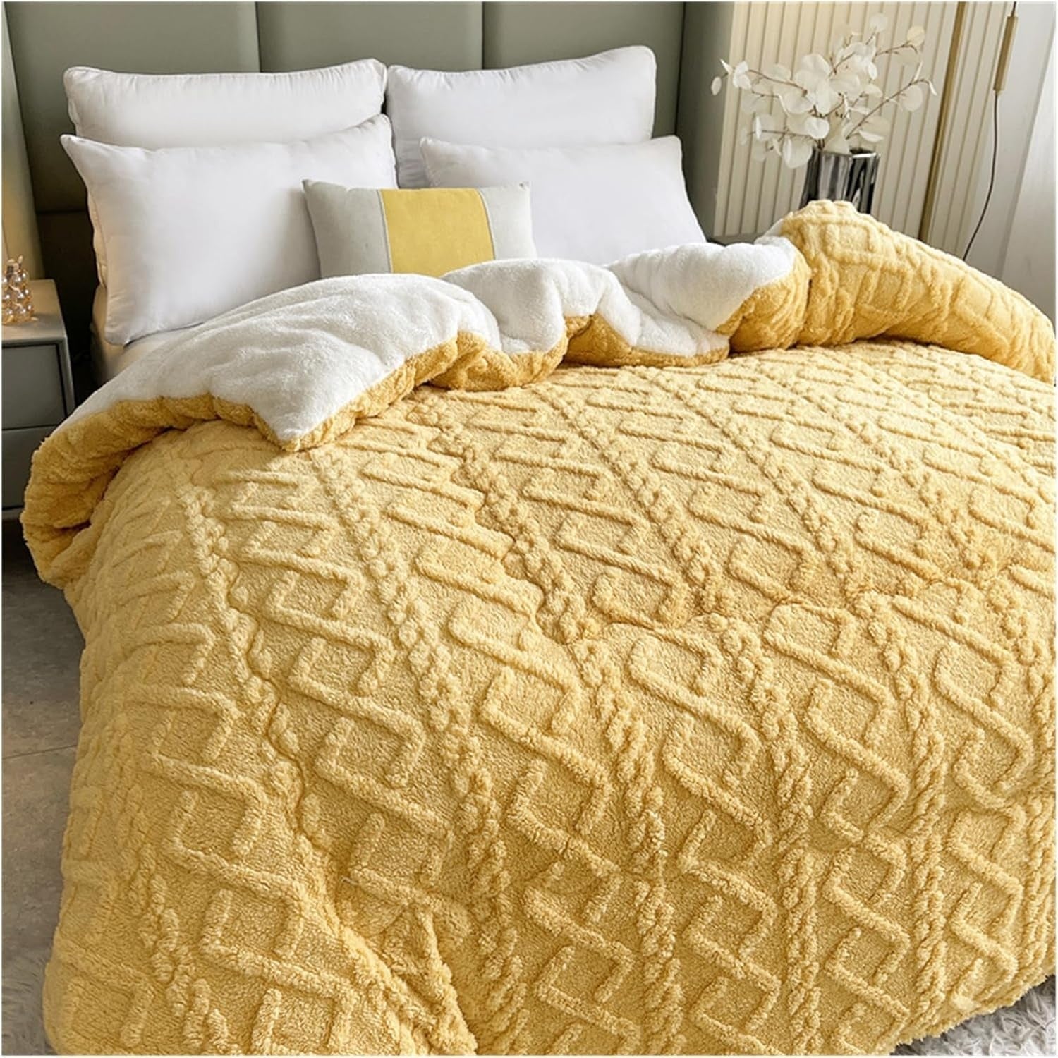 Thick Snuggle Sherpa Throw Blanket Soft Warm Winter Blanket